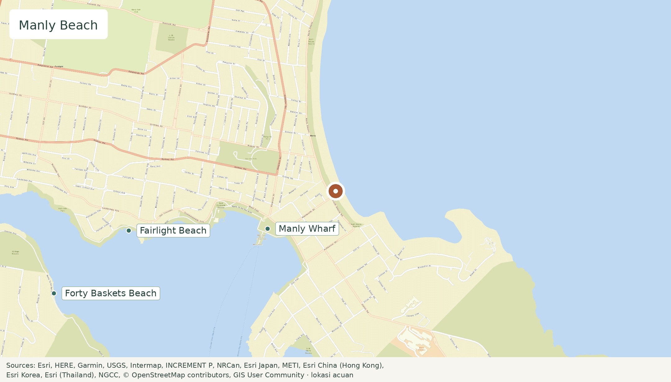 Peta Manly Beach