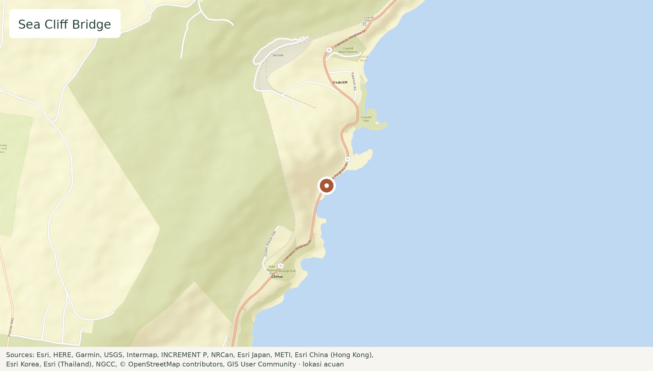 Map: Sea Cliff Bridge
