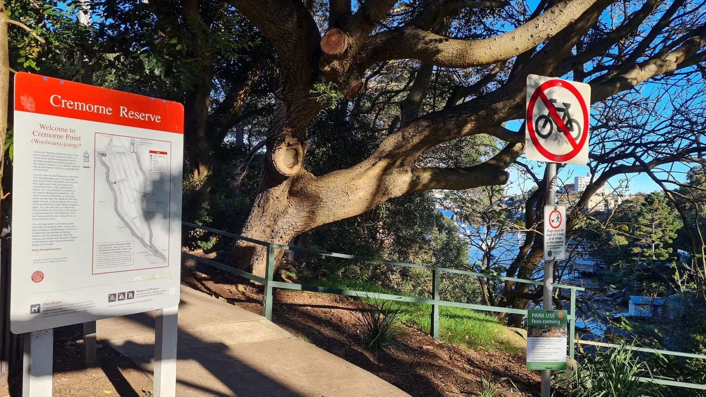 Mulai menyusuri Cremorne Reserve