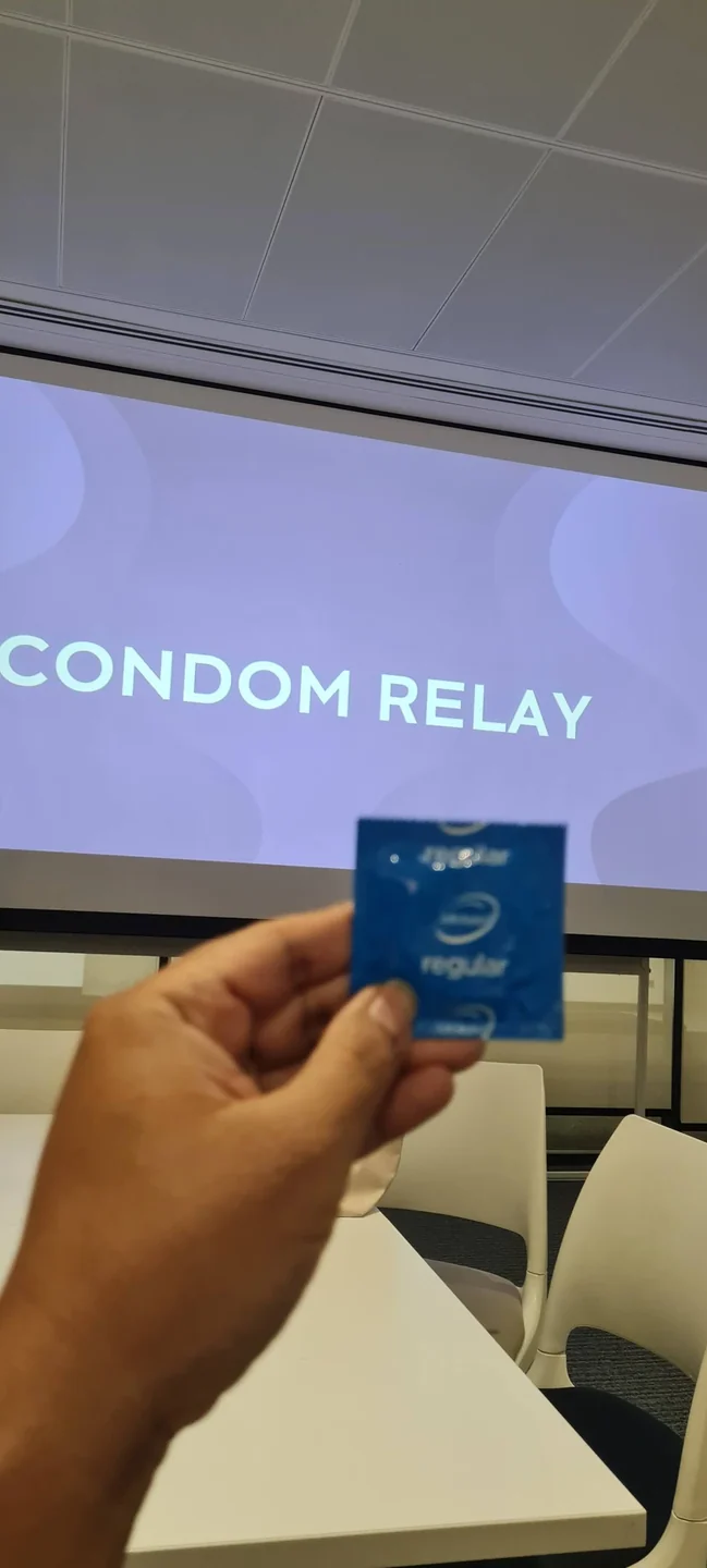 Condom relay, sungguhan