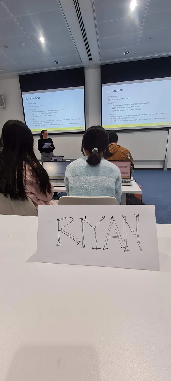 Kelas pertama: Law of the Sea