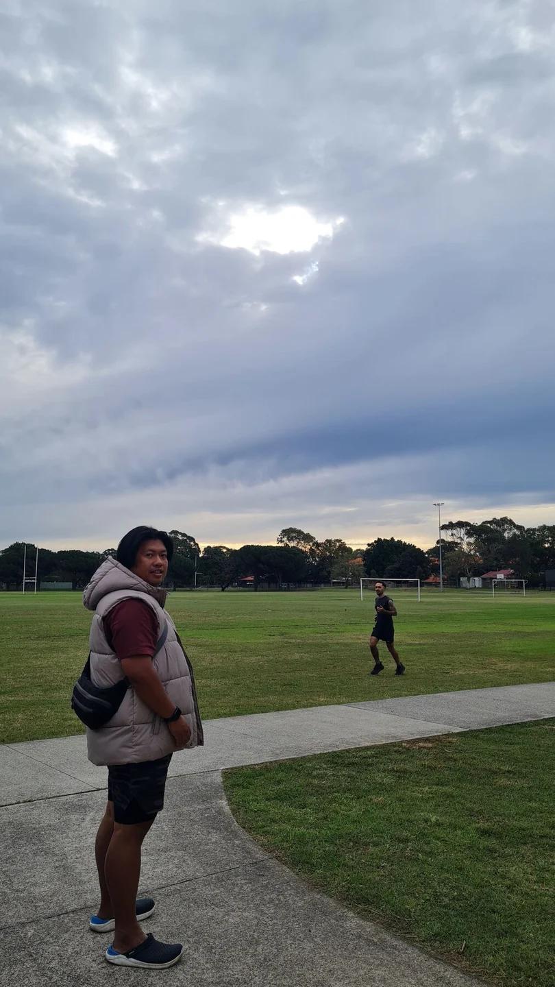 Dari kampus menuju Maroubra · di perjalanan