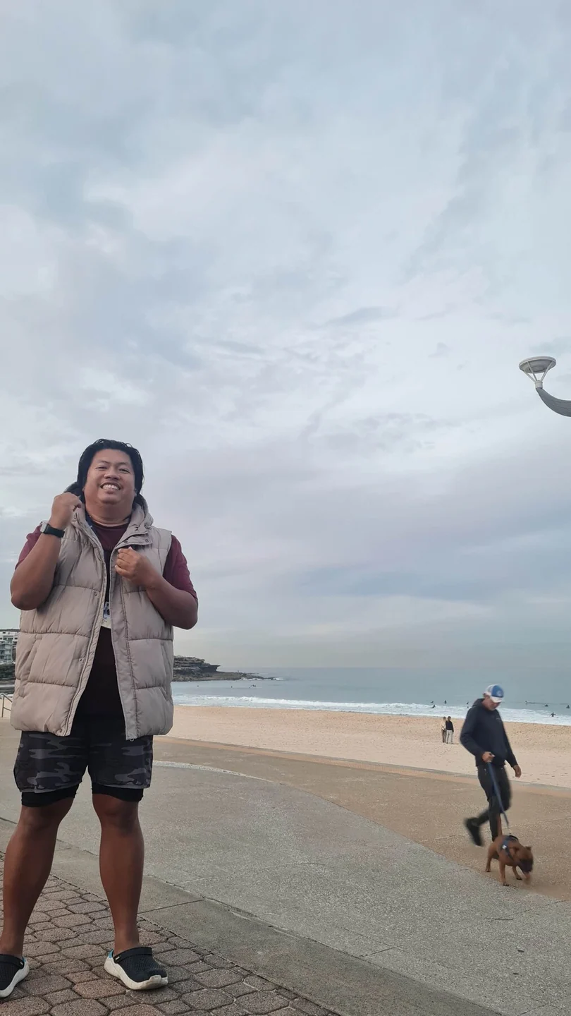 Dari kampus menuju Maroubra · sampai di pantai